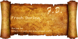 Frech Dorina névjegykártya
