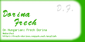 dorina frech business card